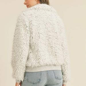 PJ Salvage Warm Cozy Fur Bomber Coat Size L